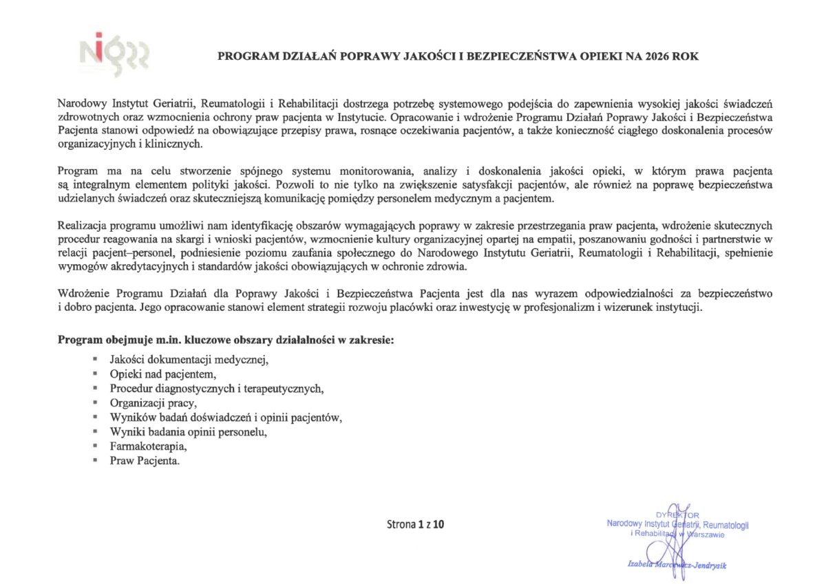 Poprawiony Program dzialan dla poprawy jakosci na 2026 rok 01