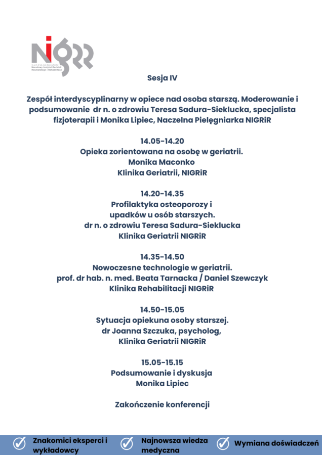 I Konferencja Pielegniarstwa geriatrycznego 15