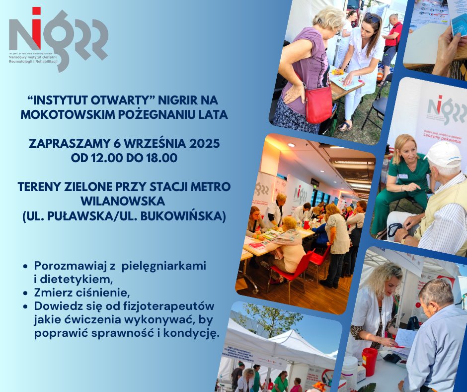 „Instytut Otwarty” Narodowego instytutu Geriatrii, Reumatologii i Rehabilitacji rusza na kolejne spotkania.