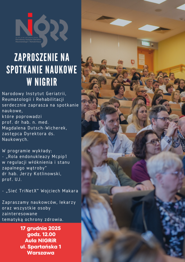 Zapraszamy na spotkanie naukowe w NIGRiR.