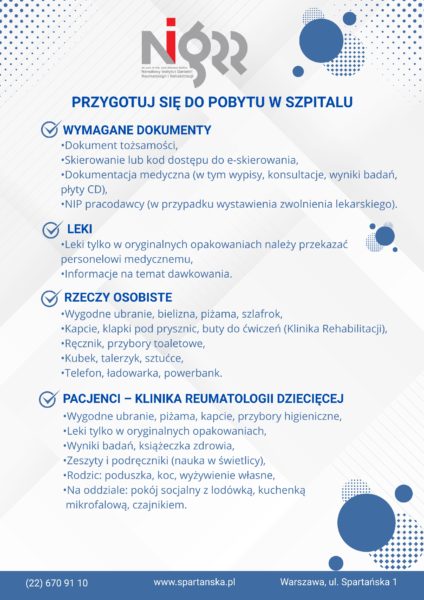 Ulotka dla Pacjenta hospitalizacja 1