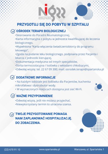 Ulotka dla Pacjenta hospitalizacja 2