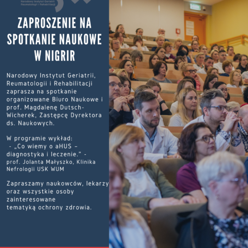 Spotkanie naukowe organizowane przez Biuro Naukowe NIGRiR