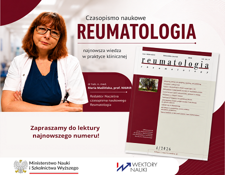 Nowy numer czasopisma naukowego „Reumatologia” już dostępny!