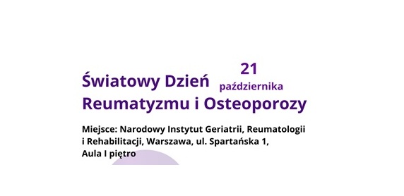Zapraszamy na konferencję z okazji Światowego Dnia Reumatyzmu i Osteoporozy 2026