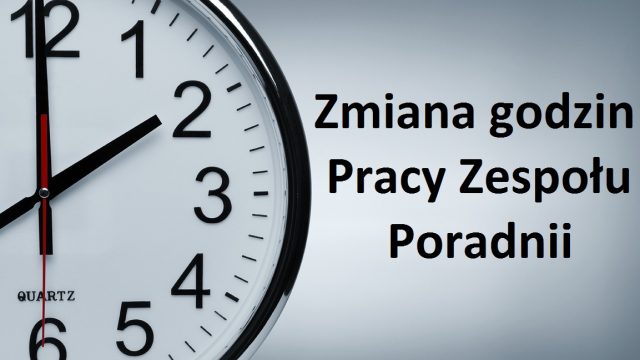 Zmiana godzin pracy Zespołu Poradni w dniach 18 i 19.04.2019
